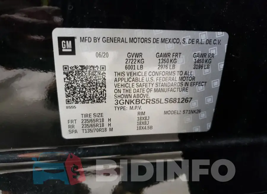 3GNKBCRS5LS681267 Photo# 13