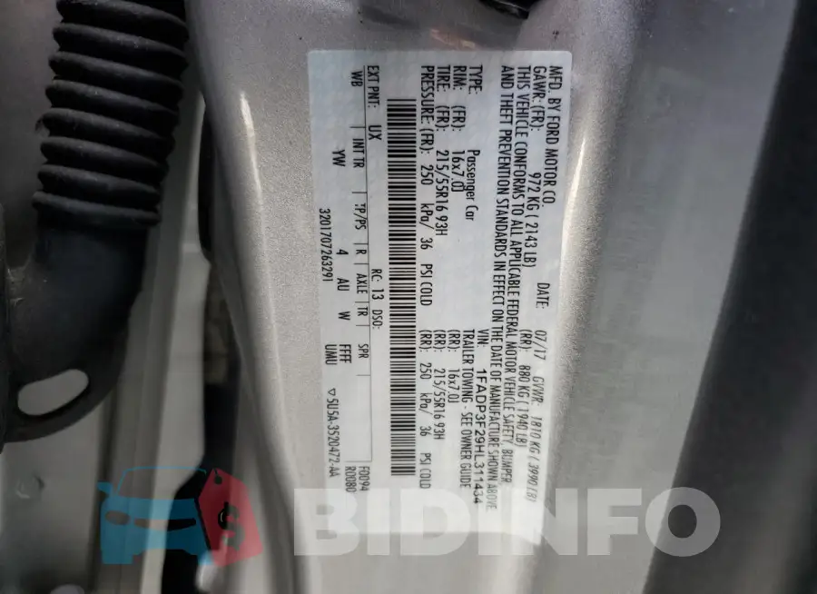 1FADP3F29HL311434 Photo# 12