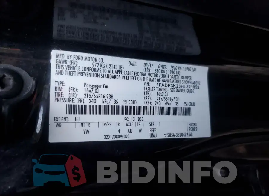 1FADP3K23HL321852 Photo# 12