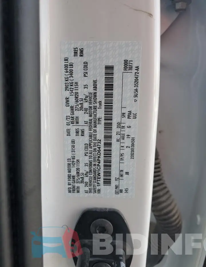 1FTEW1CP4PKD64732 Photo# 12