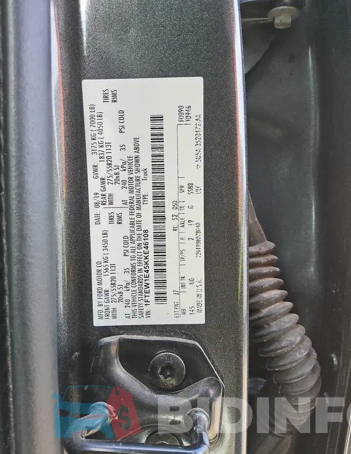 1FTEW1E45KKE46108 Photo# 12