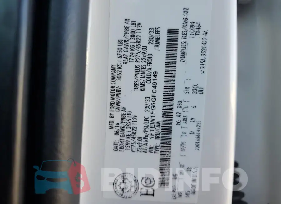 1FTEW1EG6GFC49149 Photo# 13