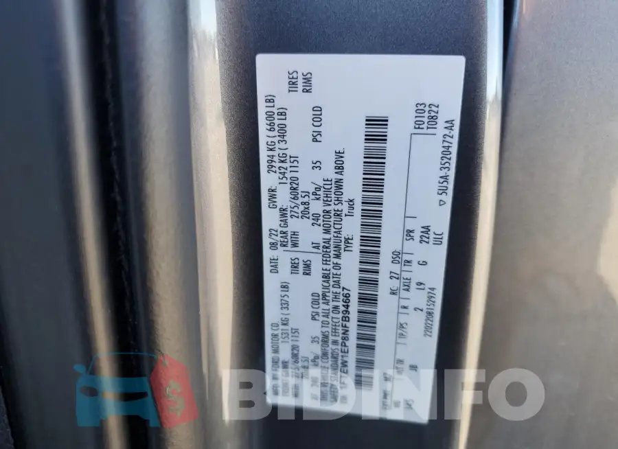 1FTEW1EP8NFB94667 Photo# 12