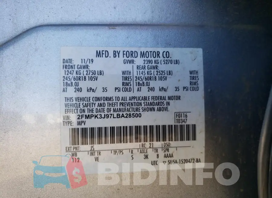 2FMPK3J97LBA28500 Photo# 13
