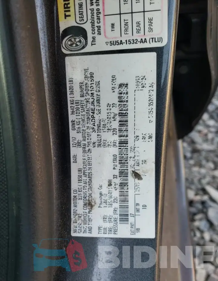 3FADP4EJ6JM101599 Photo# 12