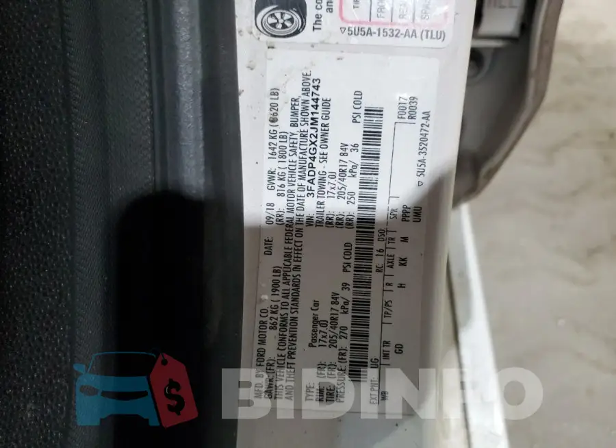 3FADP4GX2JM144743 Photo# 12