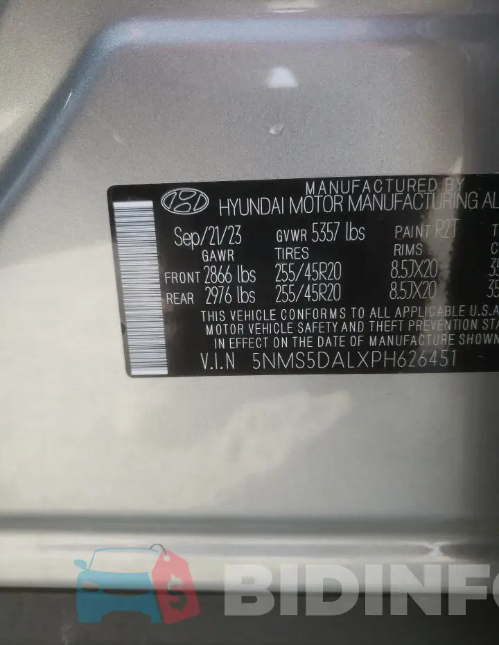 5NMS5DALXPH626451 Photo# 12
