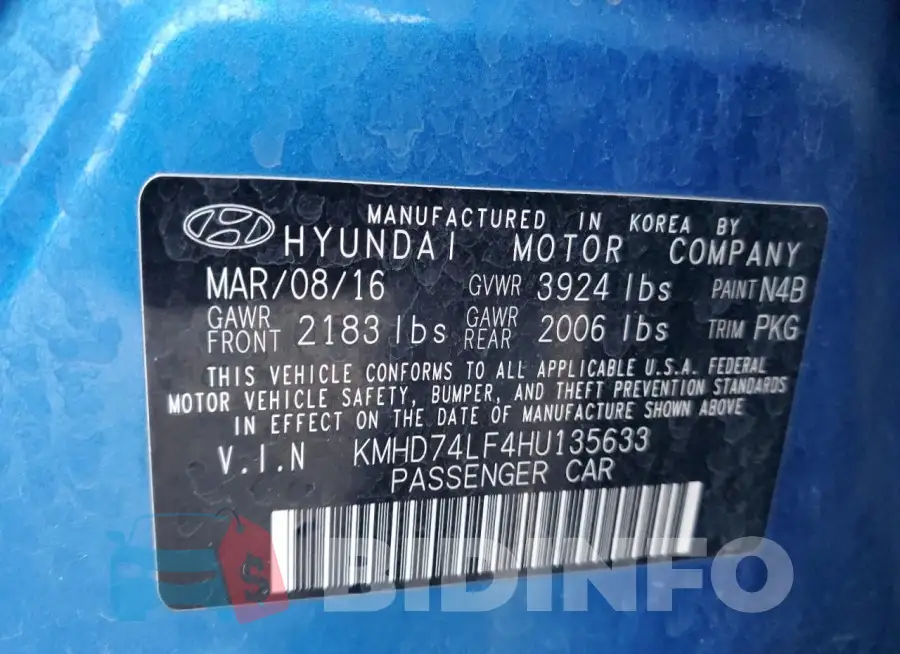 KMHD74LF4HU135633 Photo# 12