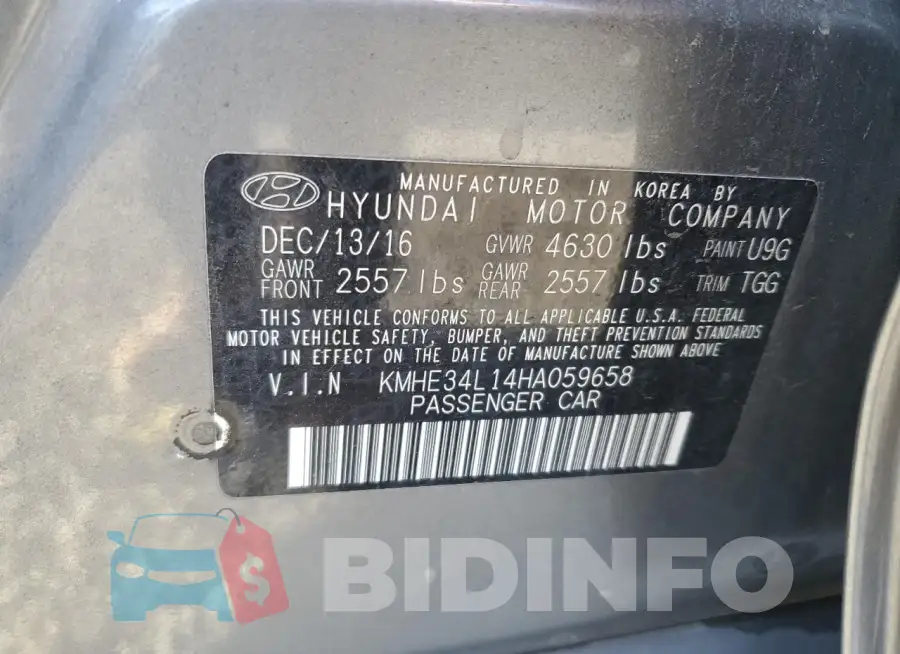 KMHE34L14HA059658 Photo# 12