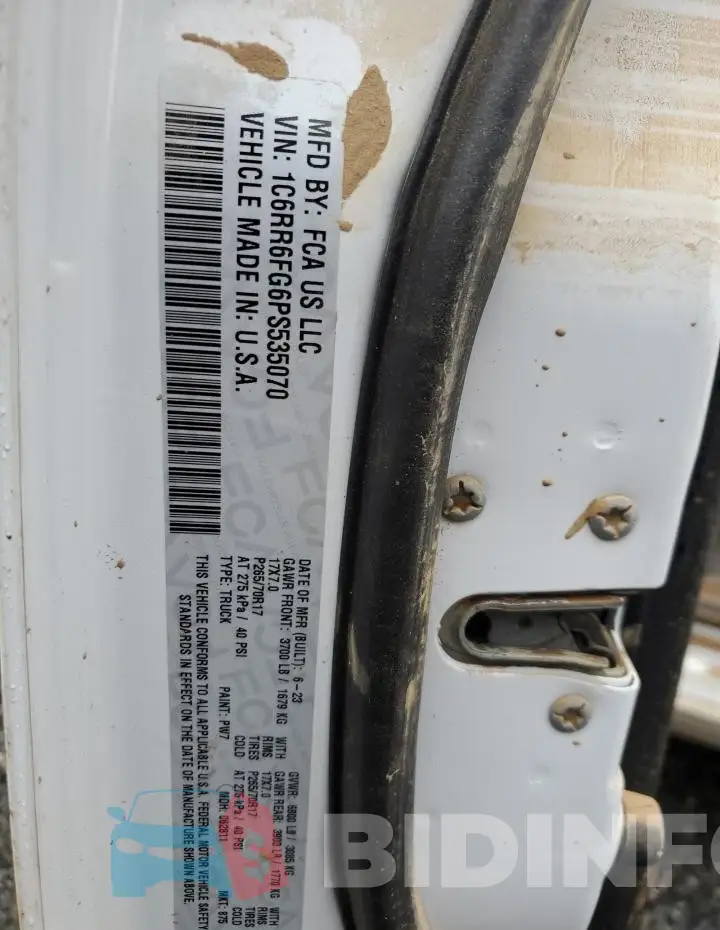 1C6RR6FG6PS535070 Photo# 13