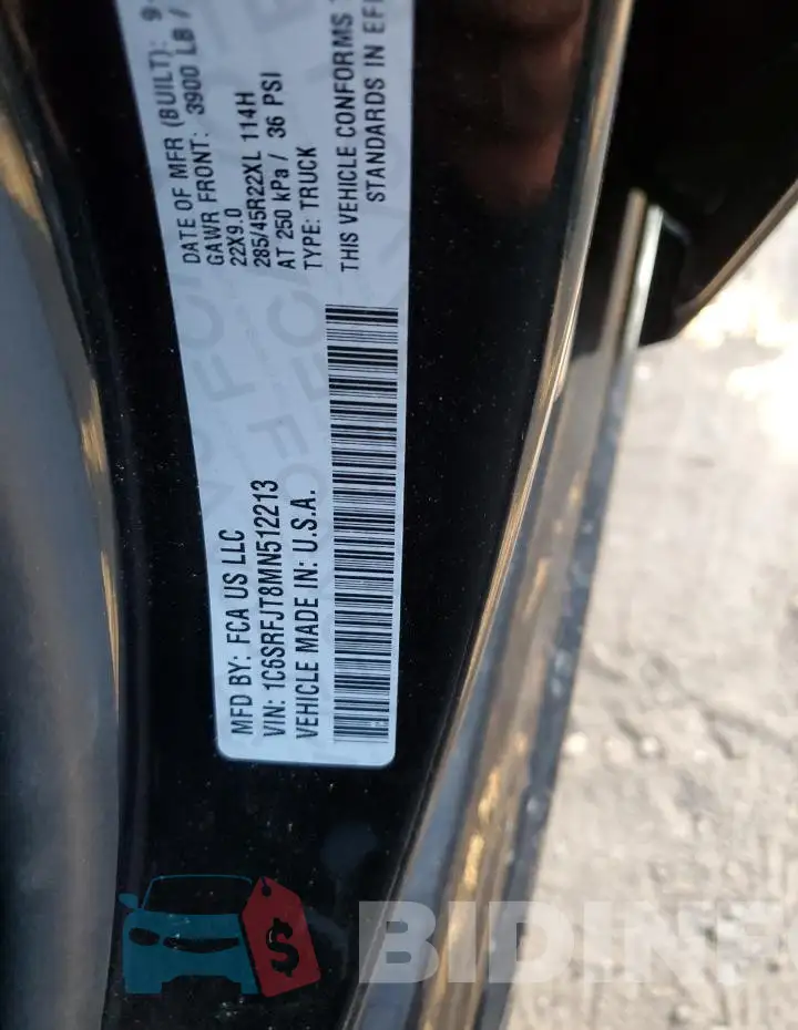 1C6SRFJT8MN512213 Photo# 12