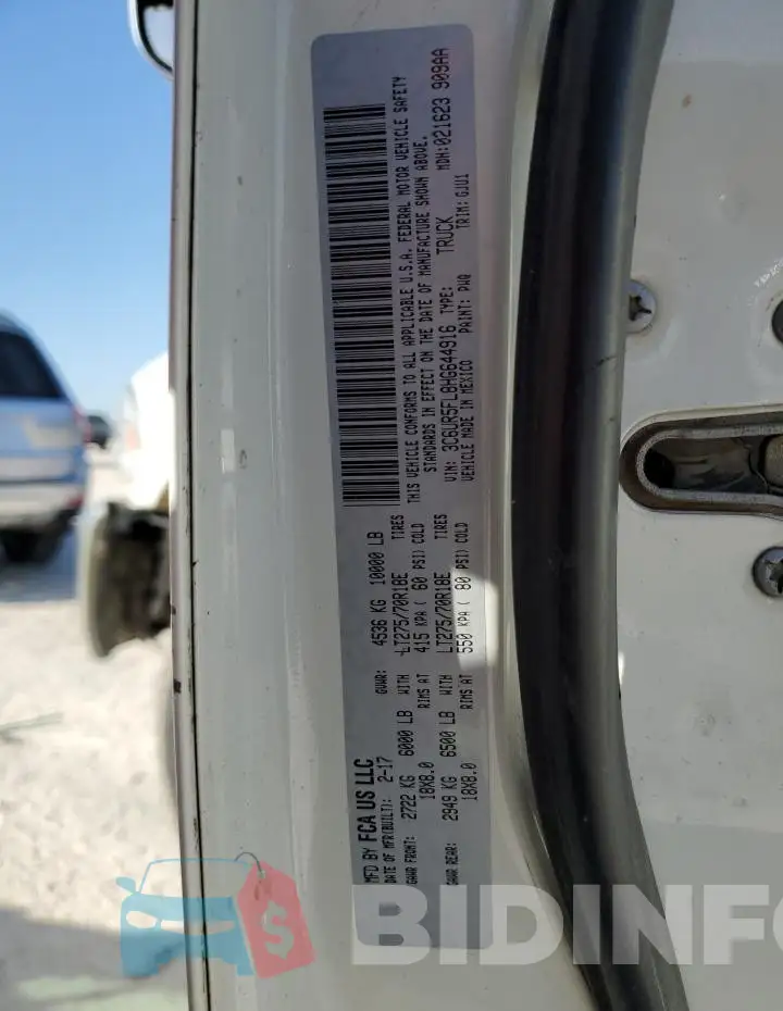 3C6UR5FL8HG644916 Photo# 12