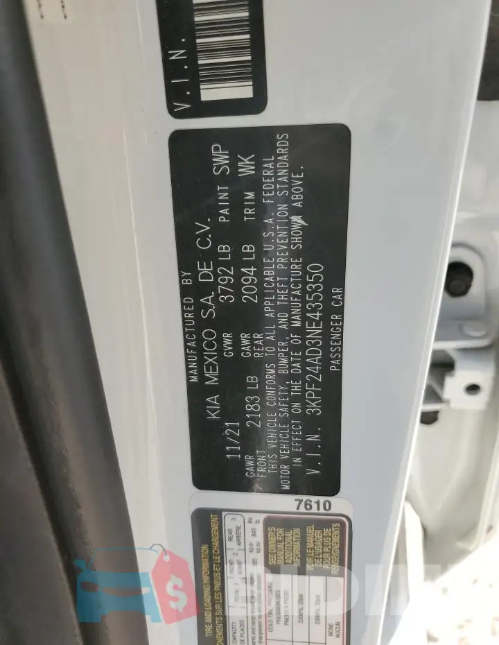 3KPF24AD3NE435350 Photo# 12