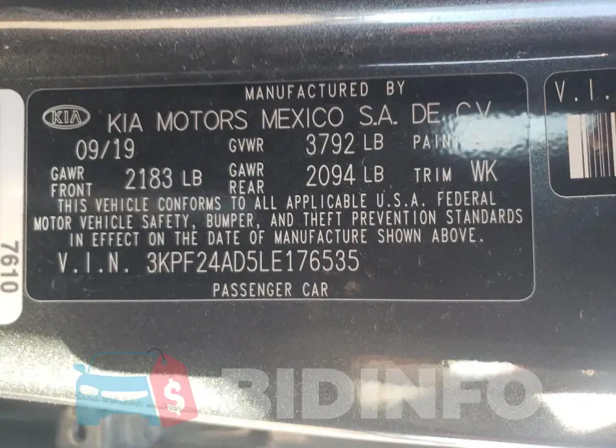 3KPF24AD5LE176535 Photo# 12