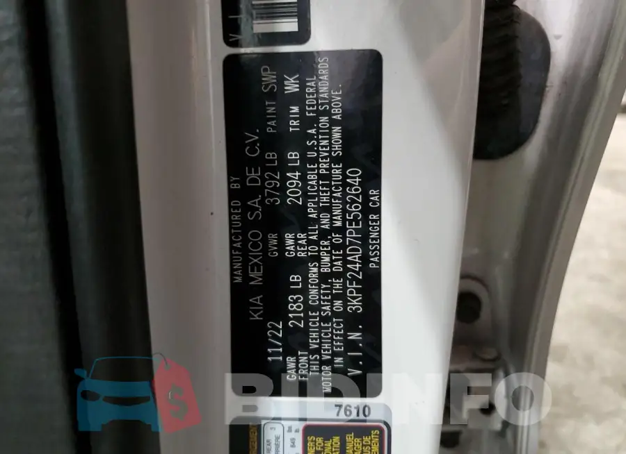 3KPF24AD7PE562640 Photo# 12