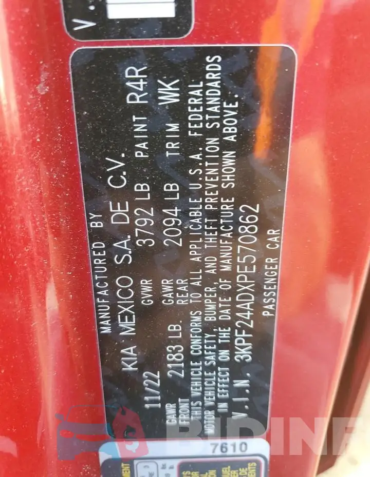 3KPF24ADXPE570862 Photo# 13