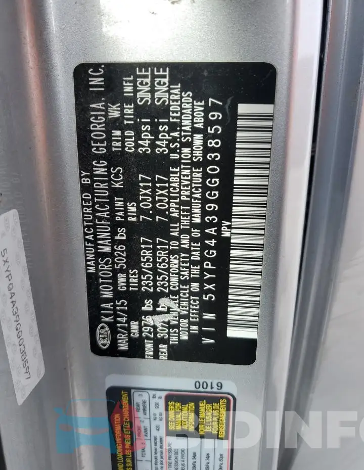 5XYPG4A39GG038597 Photo# 13