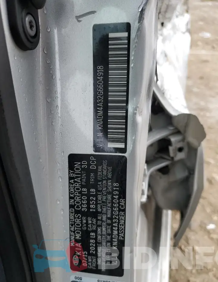 KNADM4A32G6604918 Photo# 12