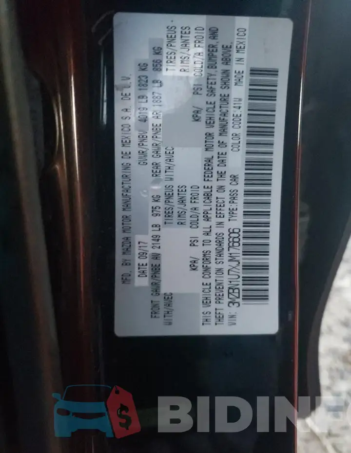 3MZBN1U7XJM176606 Photo# 12