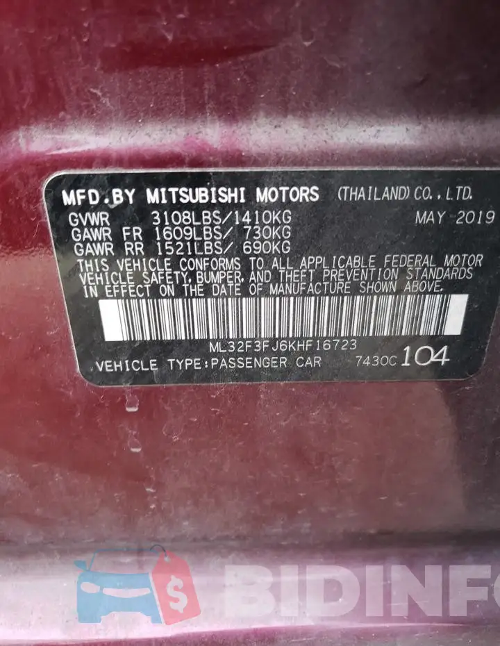 ML32F3FJ6KHF16723 Photo# 12