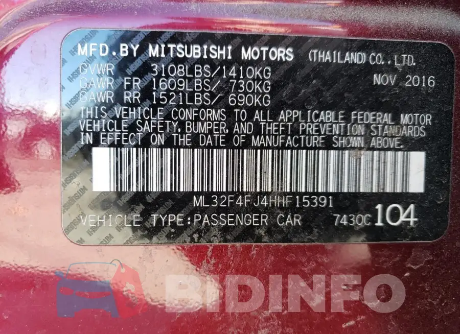 ML32F4FJ4HHF15391 Photo# 12