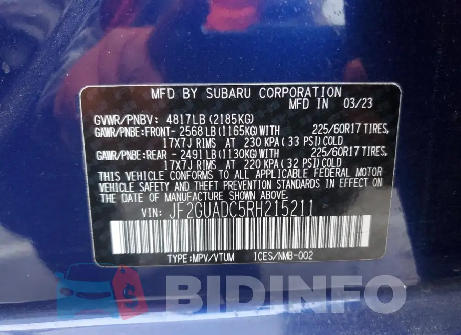 JF2GUADC5RH215211 Photo# 13