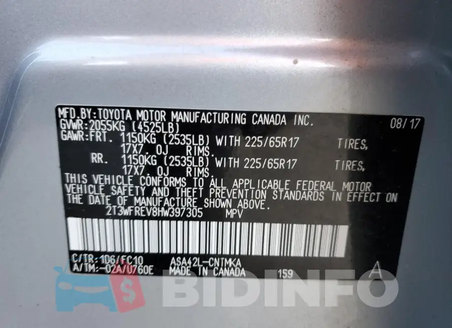 2T3WFREV8HW397305 Photo# 12