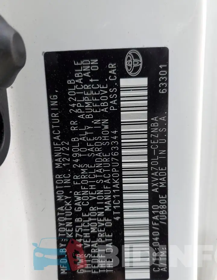 4T1C11AK0PU763344 Photo# 13