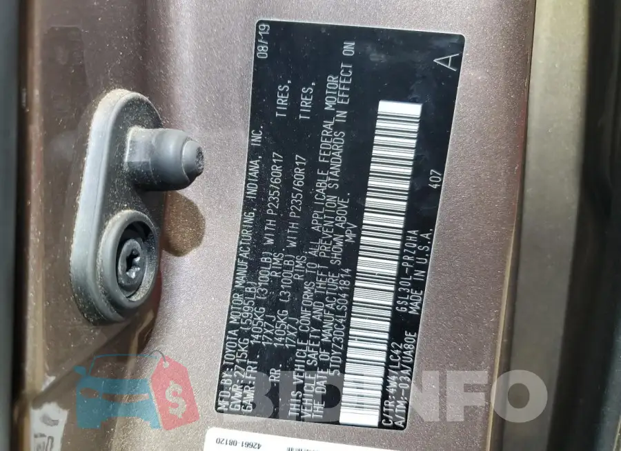 5TDYZ3DC4LS041814 Photo# 13