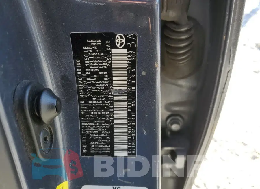 5YFBURHE7GP515935 Photo# 12
