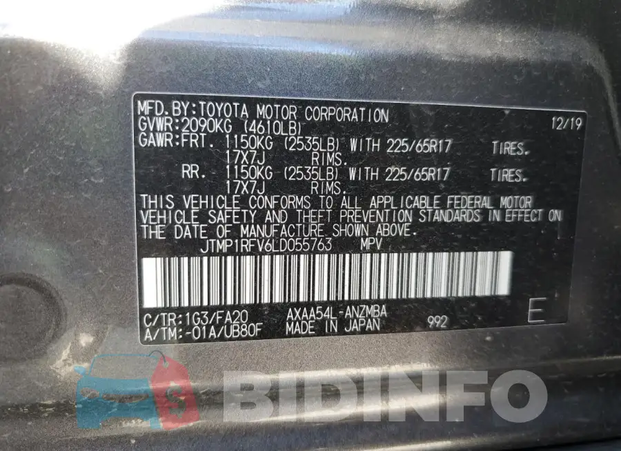 JTMP1RFV6LD055763 Photo# 13