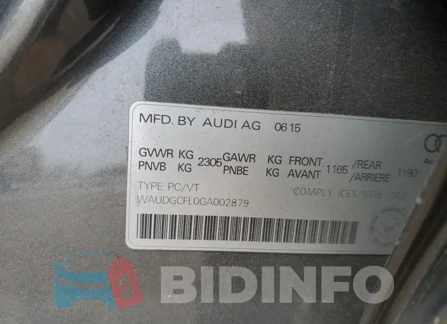 WAUDGCFL0GA002879 Photo# 12