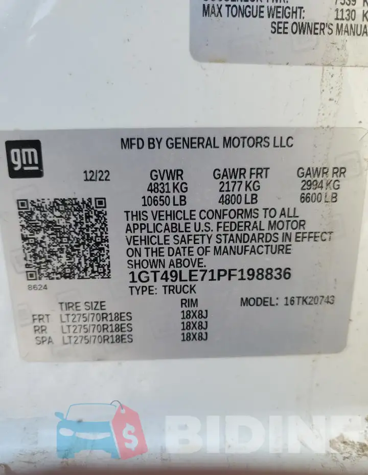 1GT49LE71PF198836 Photo# 12
