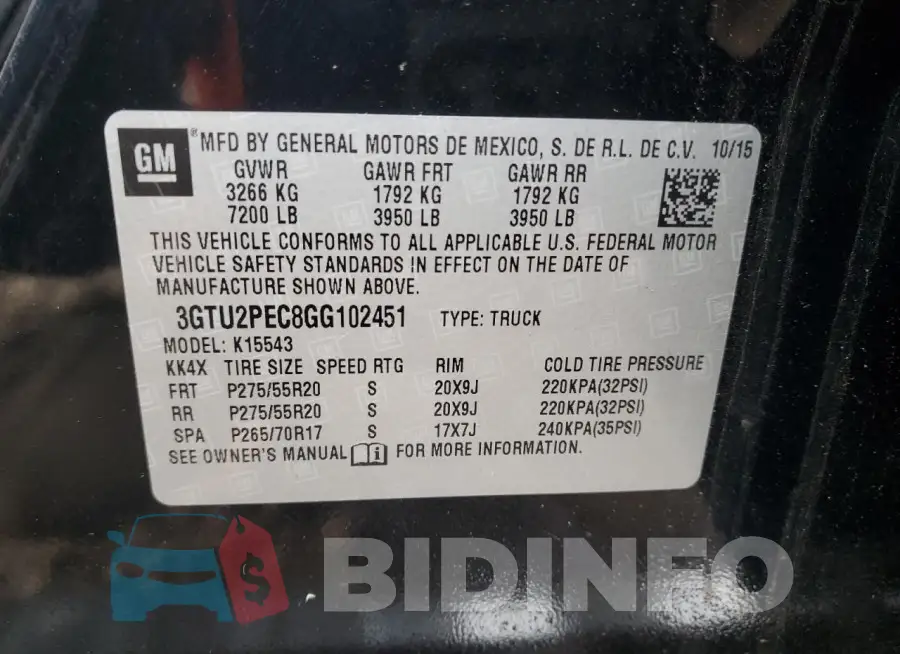 3GTU2PEC8GG102451 Photo# 12