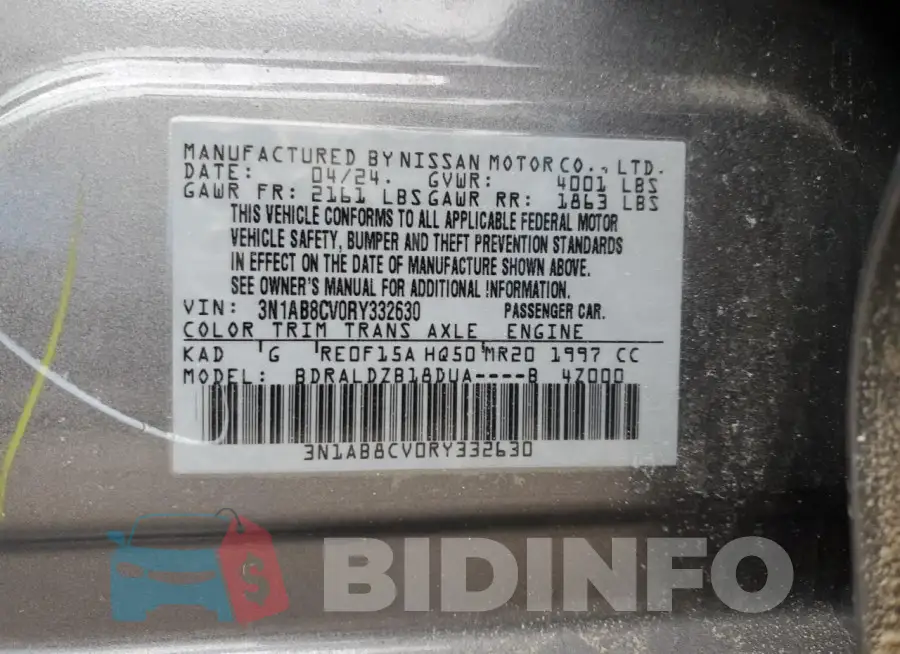 3N1AB8CV0RY332630 Photo# 12
