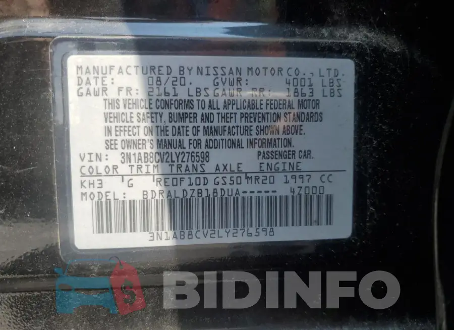 3N1AB8CV2LY276598 Photo# 12