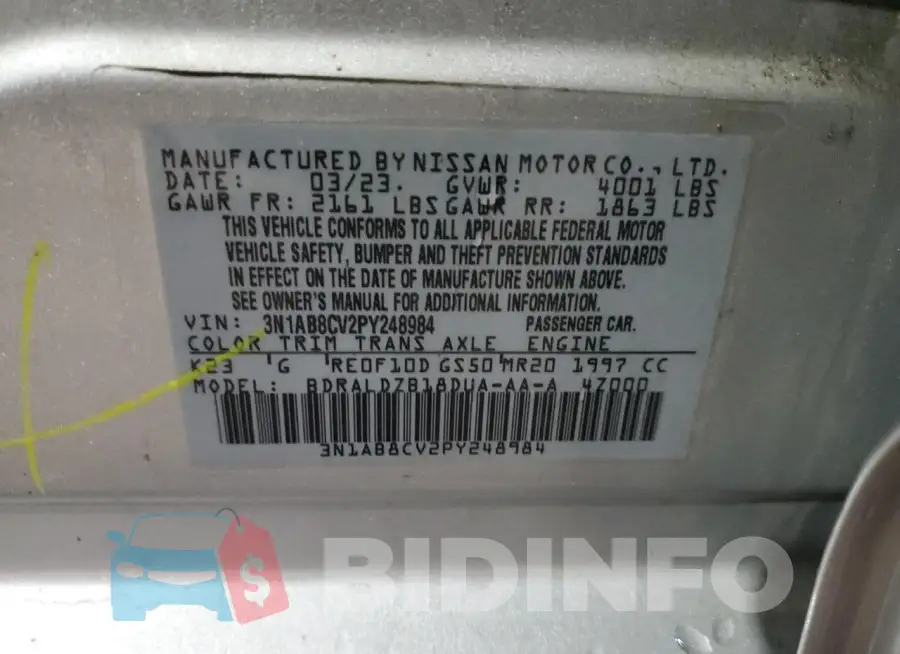 3N1AB8CV2PY248984 Photo# 12