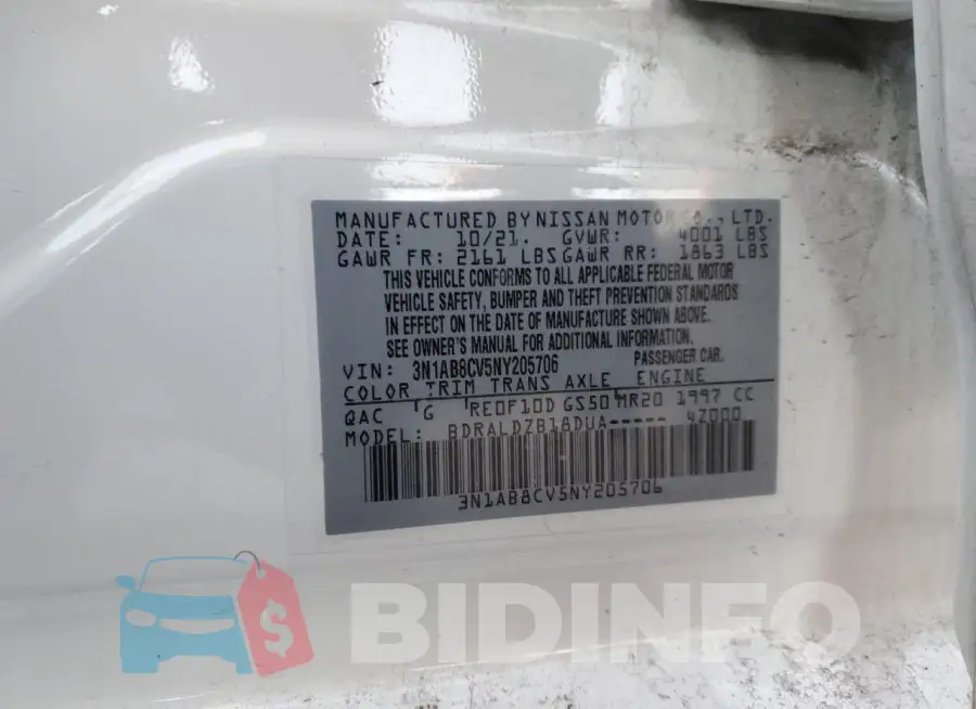 3N1AB8CV5NY205706 Photo# 12