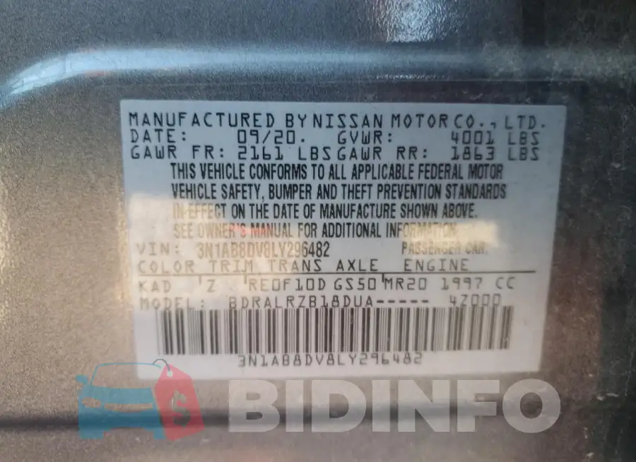 3N1AB8DV8LY296482 Photo# 13