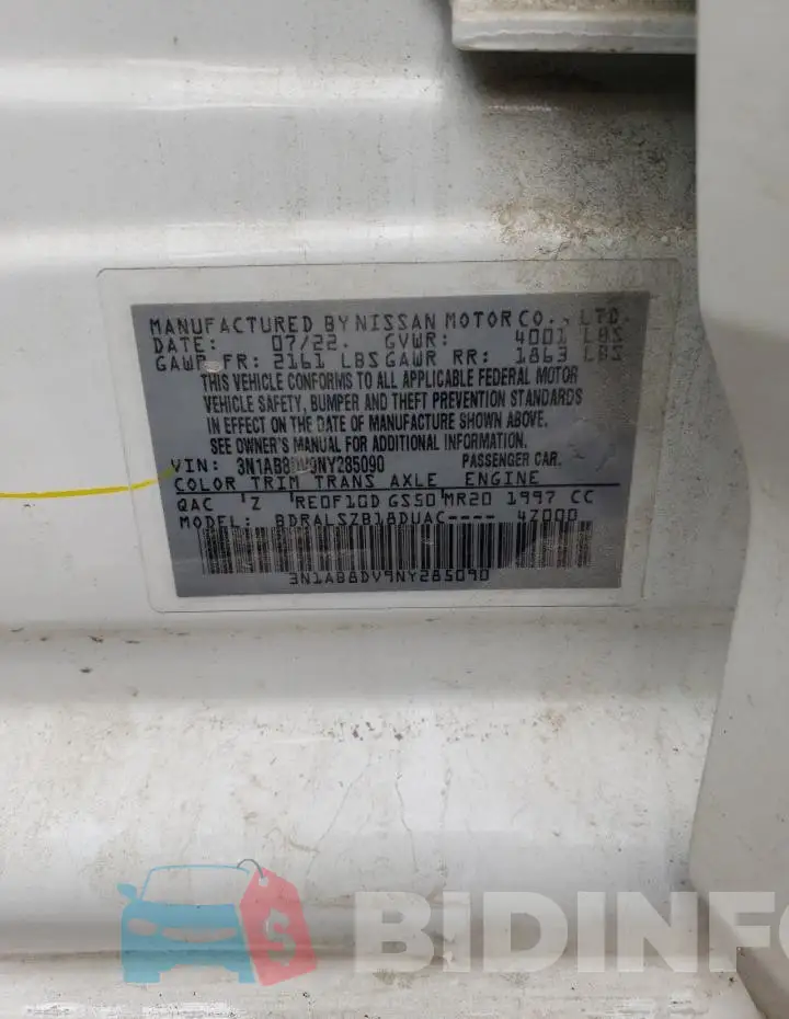 3N1AB8DV9NY285090 Photo# 13