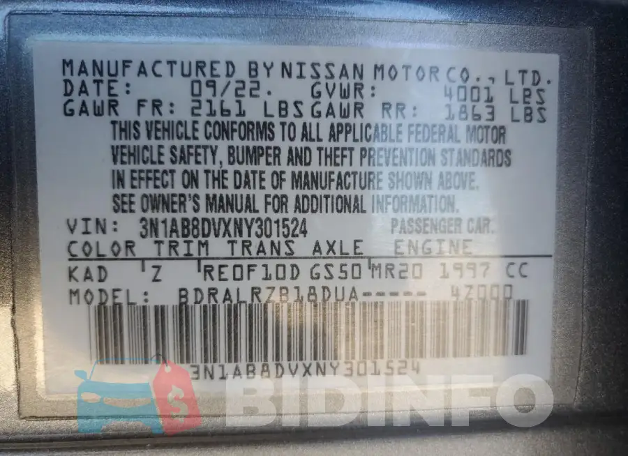 3N1AB8DVXNY301524 Photo# 12