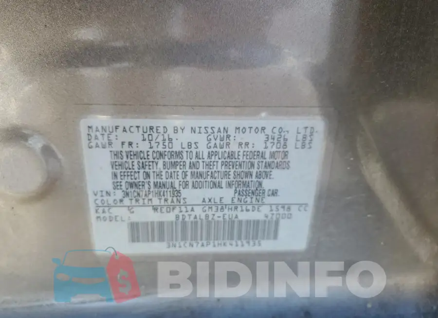 3N1CN7AP1HK411935 Photo# 12