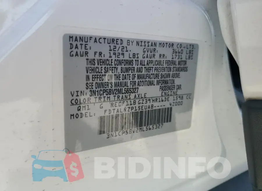 3N1CP5BV2ML565327 Photo# 13