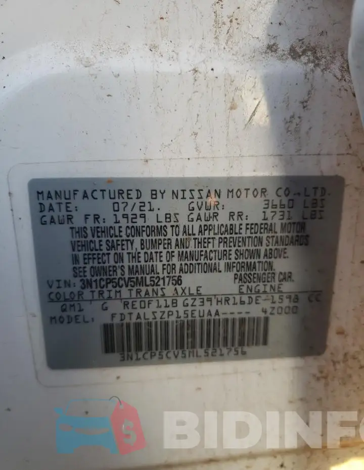 3N1CP5CV5ML521756 Photo# 13