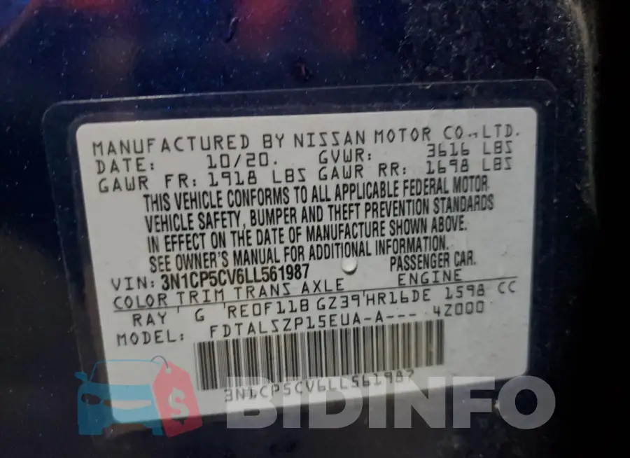 3N1CP5CV6LL561987 Photo# 12