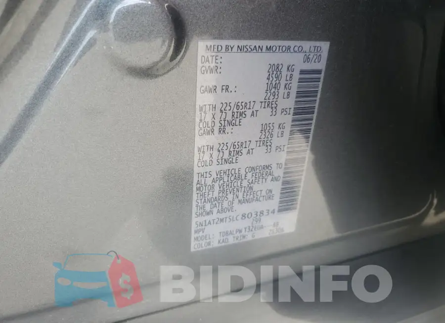 5N1AT2MT5LC803834 Photo# 13