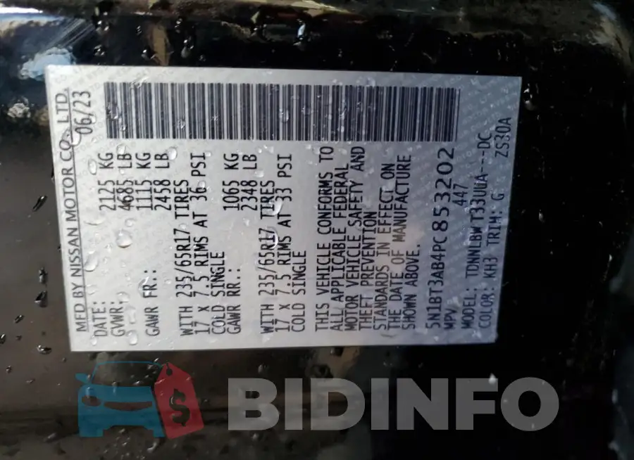 5N1BT3AB4PC853202 Photo# 14