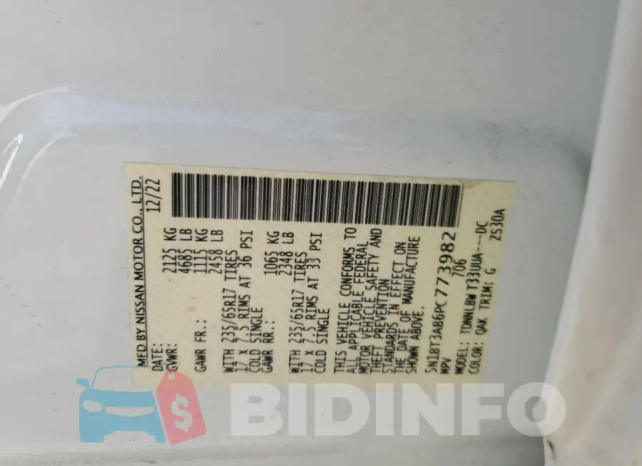5N1BT3AB6PC773982 Photo# 14