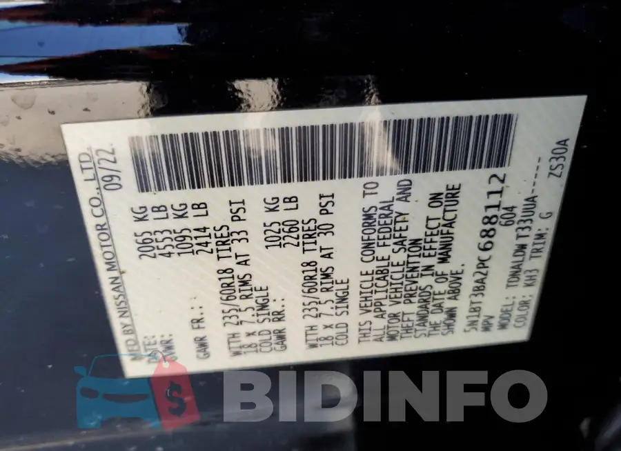 5N1BT3BA2PC688112 Photo# 13