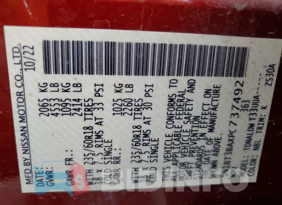 5N1BT3BAXPC737492 Photo# 14